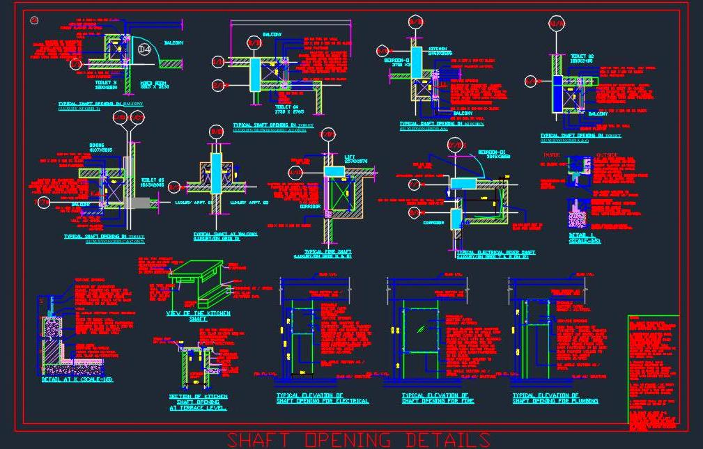 Shaft Opening Details DWG- MS Angle & Sheet Covering Design